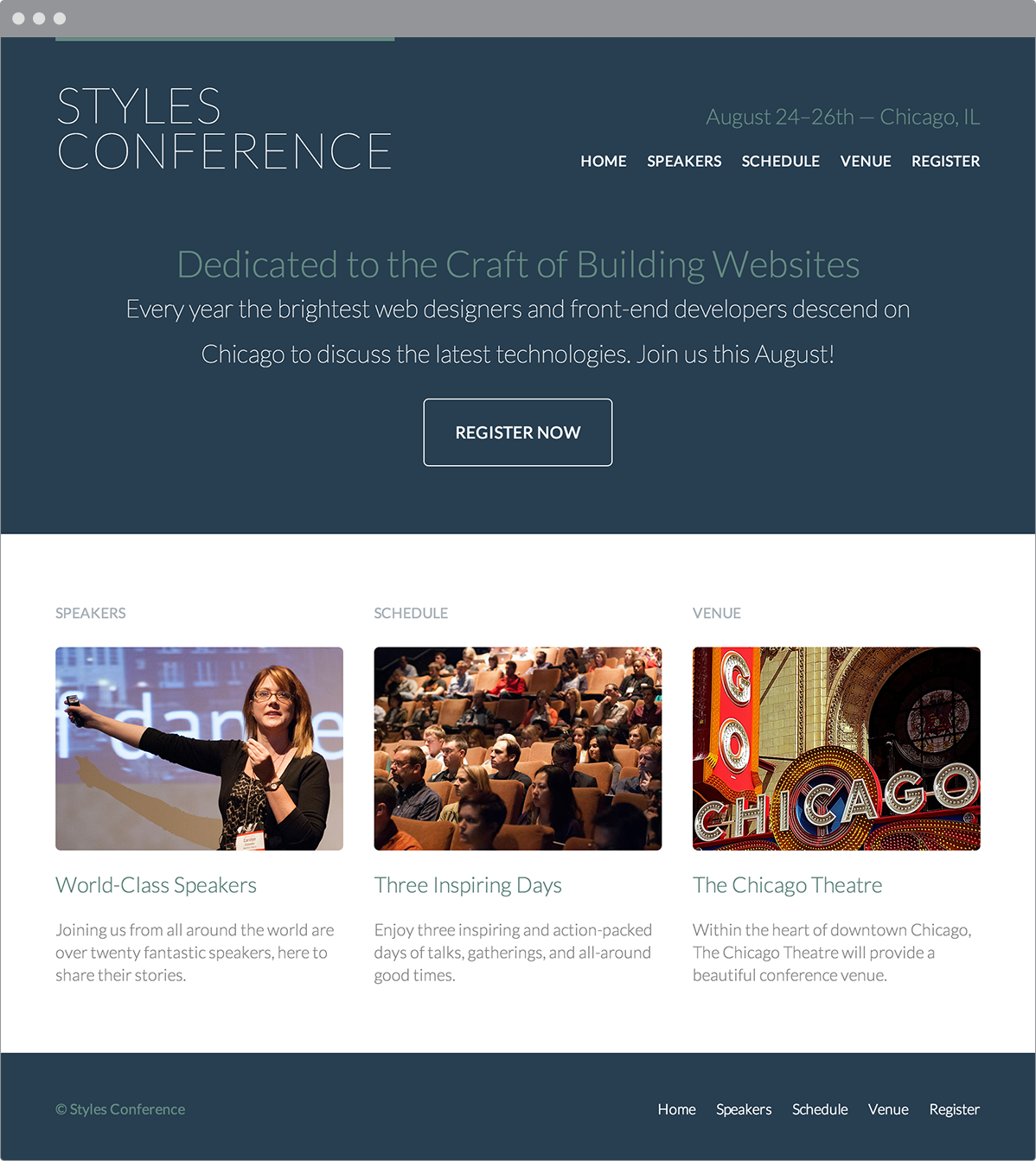 Styles Conference website