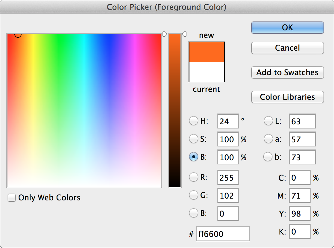 adobe colorpicker not showing picked colors